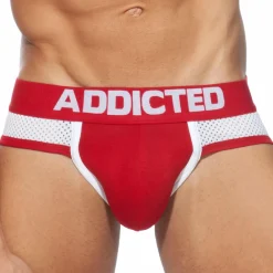 Addicted Slips-Lot de 3 Slips Combi Mesh Noir - Rouge - Bleu Marine