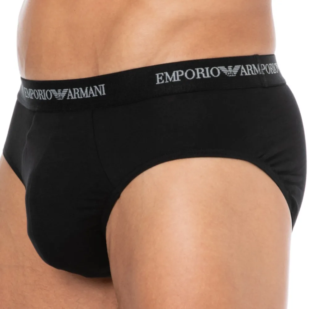 Emporio Armani Slips-Lot de 3 Slips Core Logoband Noirs
