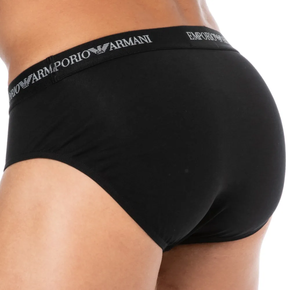Emporio Armani Slips-Lot de 3 Slips Core Logoband Noirs