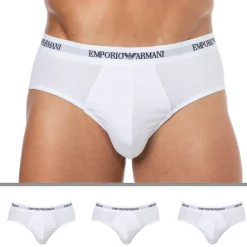 Emporio Armani Slips-Lot de 3 Slips Core Logoband Coton Blancs