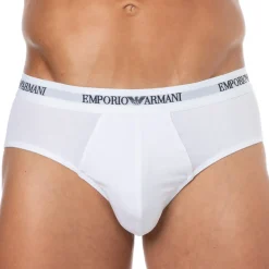 Emporio Armani Slips-Lot de 3 Slips Core Logoband Coton Blancs