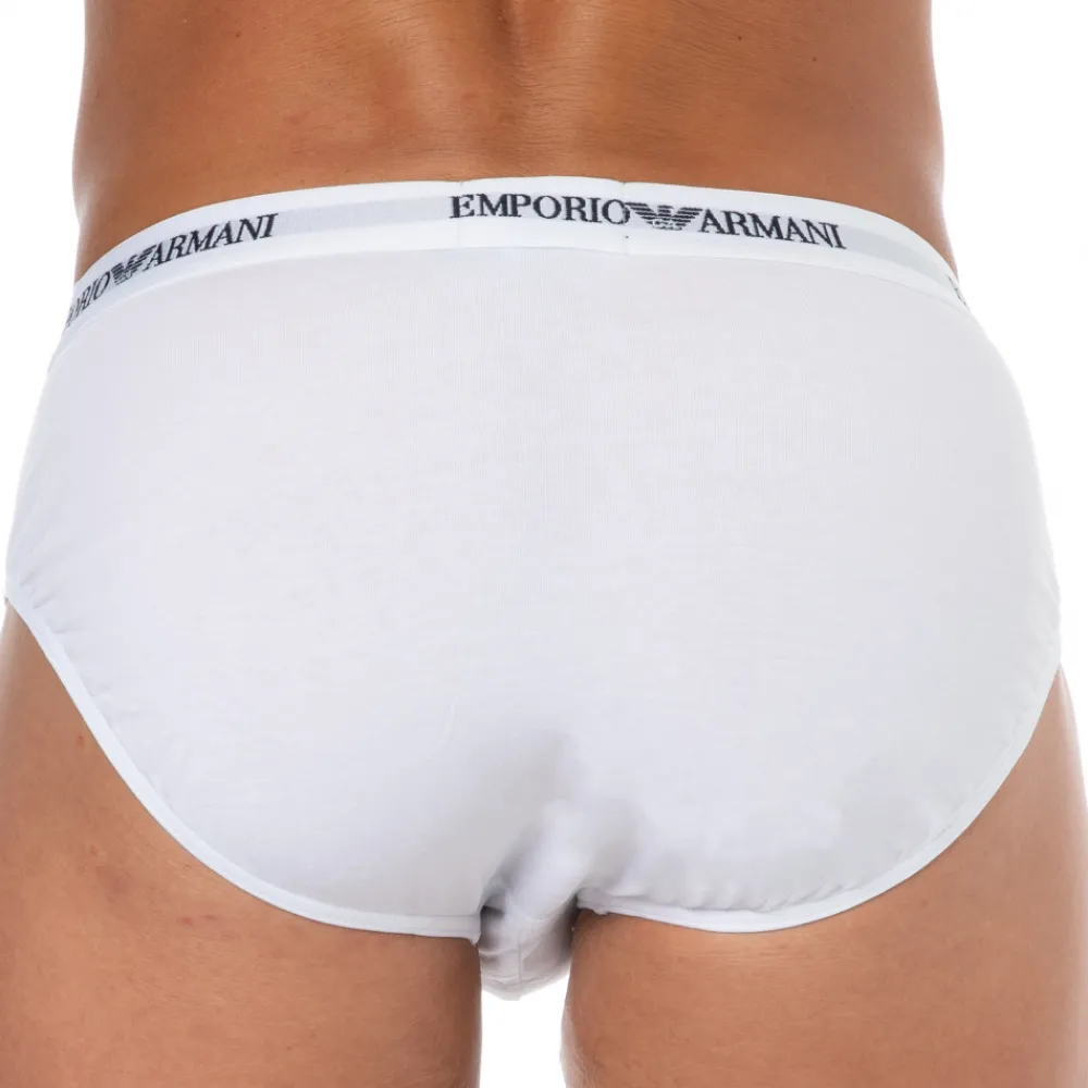 Emporio Armani Slips-Lot de 3 Slips Core Logoband Coton Blancs