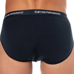 Emporio Armani Slips-Lot de 3 Slips Core Logoband Coton Bleu Marine