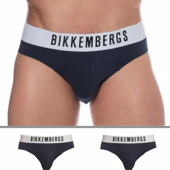 Bikkembergs Slips-Lot de 2 Slips Coton Bleu Marine