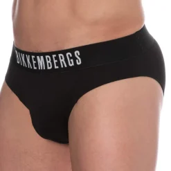 Bikkembergs Slips-Lot de 2 Slips Coton Noirs