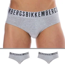 Bikkembergs Slips-Lot de 2 Slips Essential Coton Gris Chiné