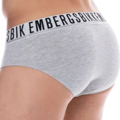 Bikkembergs Slips-Lot de 2 Slips Essential Coton Gris Chiné
