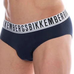 Bikkembergs Slips-Lot de 2 Slips Essential Coton Bleu Marine