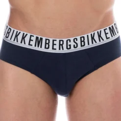 Bikkembergs Slips-Lot de 2 Slips Essential Coton Bleu Marine