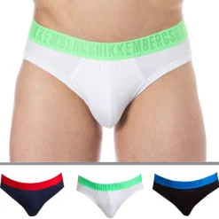 Bikkembergs Slips-Lot de 3 Slips Fashion Bicolor Coton Noir - Blanc - Marine