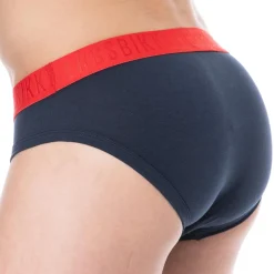 Bikkembergs Slips-Lot de 3 Slips Fashion Bicolor Coton Noir - Blanc - Marine