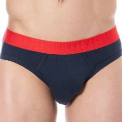 Bikkembergs Slips-Lot de 3 Slips Fashion Bicolor Coton Noir - Blanc - Marine