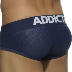 Addicted Sous-Vêtements Push Up|Push Up-Lot de 3 Slips Mesh Push Up Blanc - Bleu Marine - Noir