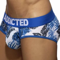 Addicted Slips-Lot de 2 Slips Mesh Tropicana Bleu - Kaki