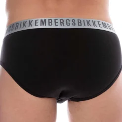 Bikkembergs Slips-Lot de 2 Slips Silver Coton Noirs