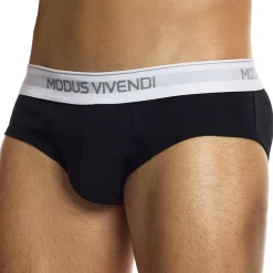 Modus Vivendi Slips-Lot de 3 Slips Staple Coton Noirs