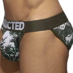 Addicted Slips Tanga|Slips-Lot de 2 Slips Tangas Mesh Tropicana Bleu - Kaki