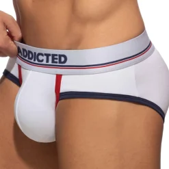 Addicted Slips-Lot de 3 Slips Tommy Coton Bleu Marine - Blanc - Rouge