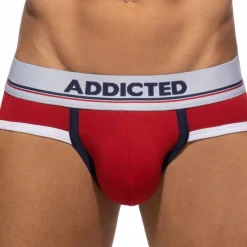 Addicted Slips-Lot de 3 Slips Tommy Coton Bleu Marine - Blanc - Rouge