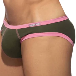 Addicted Mini Slips|Slips-Lot de 3 Slips Twink Coton Orange - Gris - Kaki