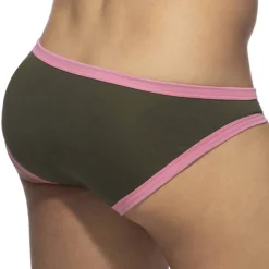 Addicted Mini Slips|Slips-Lot de 3 Slips Twink Coton Orange - Gris - Kaki