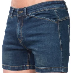 SKU Jeans Fesses Rondes|Fesses Rondes-Mini Short Jeans Original Super Push-Up Bleu Marine