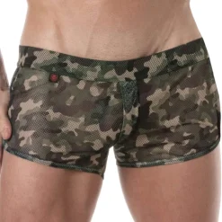 TOF Paris Tenues Sexy|Shorts-Mini Short See Through Résille Camouflage
