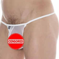 Joe Snyder Slips Sexy-Mini Slip Kini Mesh Blanc