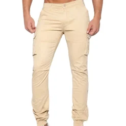 ES Collection Pantalons-Pantalon Cargo Beige