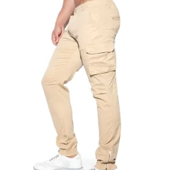ES Collection Pantalons-Pantalon Cargo Beige