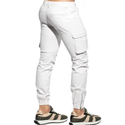 ES Collection Pantalons-Pantalon Cargo Blanc