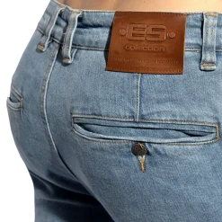 ES Collection Pantalons|Jeans-Pantalon Cargo Jeans Bleu Indigo