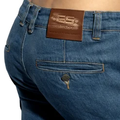 ES Collection Pantalons|Jeans-Pantalon Cargo Jeans Bleu Marine