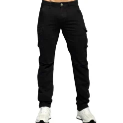 ES Collection Pantalons|Jeans-Pantalon Cargo Jeans Noir