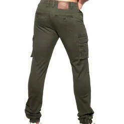 ES Collection Pantalons-Pantalon Cargo Kaki