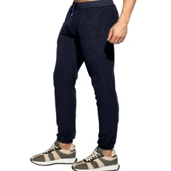 ES Collection Pantalons D'Intérieur|Pantalons-Pantalon Coton Eponge Bleu Marine