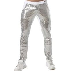 TOF Paris Tenues Sexy|Pantalons-Pantalon Glitter Argent