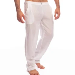 L'Homme invisible Pantalons D'Intérieur-Pantalon Lounge Amalfi Blanc