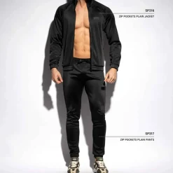 ES Collection Pantalons-Pantalon Sport Uni Noir