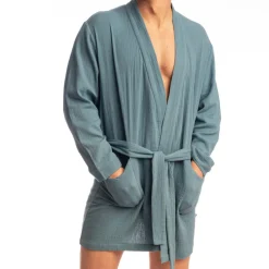 L'Homme invisible Robes De Chambre-Robe de Chambre Palm Spring Bleu Alizé