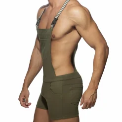 Addicted Salopettes-Salopette AD Coton Kaki