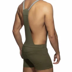 Addicted Salopettes-Salopette AD Coton Kaki