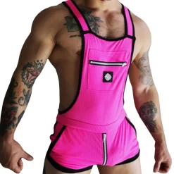 Breedwell Tenues Sexy|Salopettes-Salopette Futura Rose Fluo