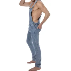 SKU Jeans Fesses Rondes|Fesses Rondes-Salopette Longue Jeans Bleu Indigo