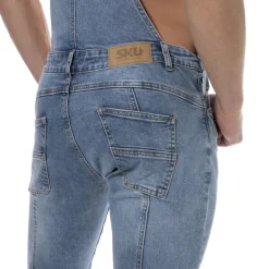 SKU Jeans Fesses Rondes|Fesses Rondes-Salopette Longue Jeans Bleu Indigo