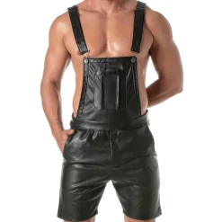 TOF Paris Tenues Sexy|Salopettes-Salopette Mi-Cuisses Kinky Noir