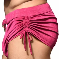 Andrew Christian Shorts-Short Ajustable Sensual Rib Magenta