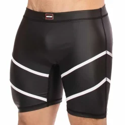 Barcode Shorts-Short Biker Nuru Noir - Blanc