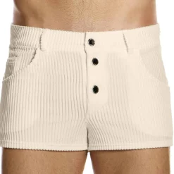 Modus Vivendi Shorts-Short Corduroy Blanc Cassé