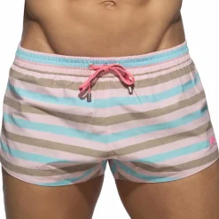 Addicted Shorts De Bain-Short de Bain Cake Stripes Rose